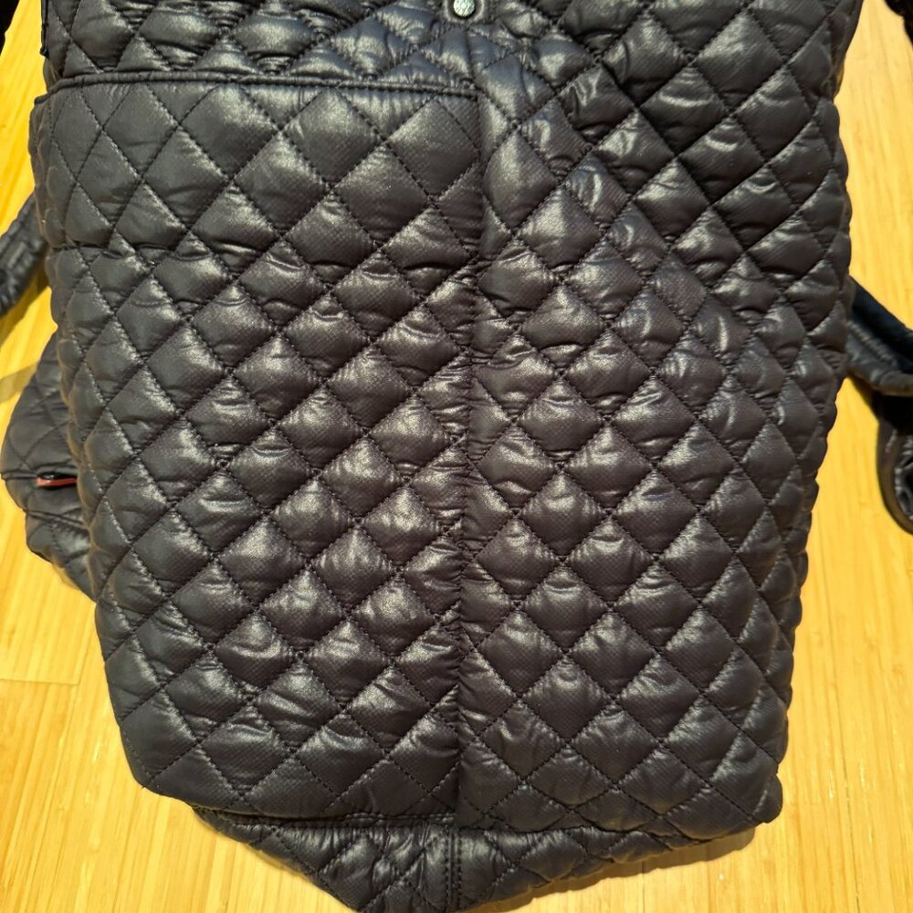 MZ Wallace Black Quilted Nylon Large Tote - Picture 9 of 11
